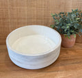 Ribbed Whitewashed Mango Wood Bowl-M