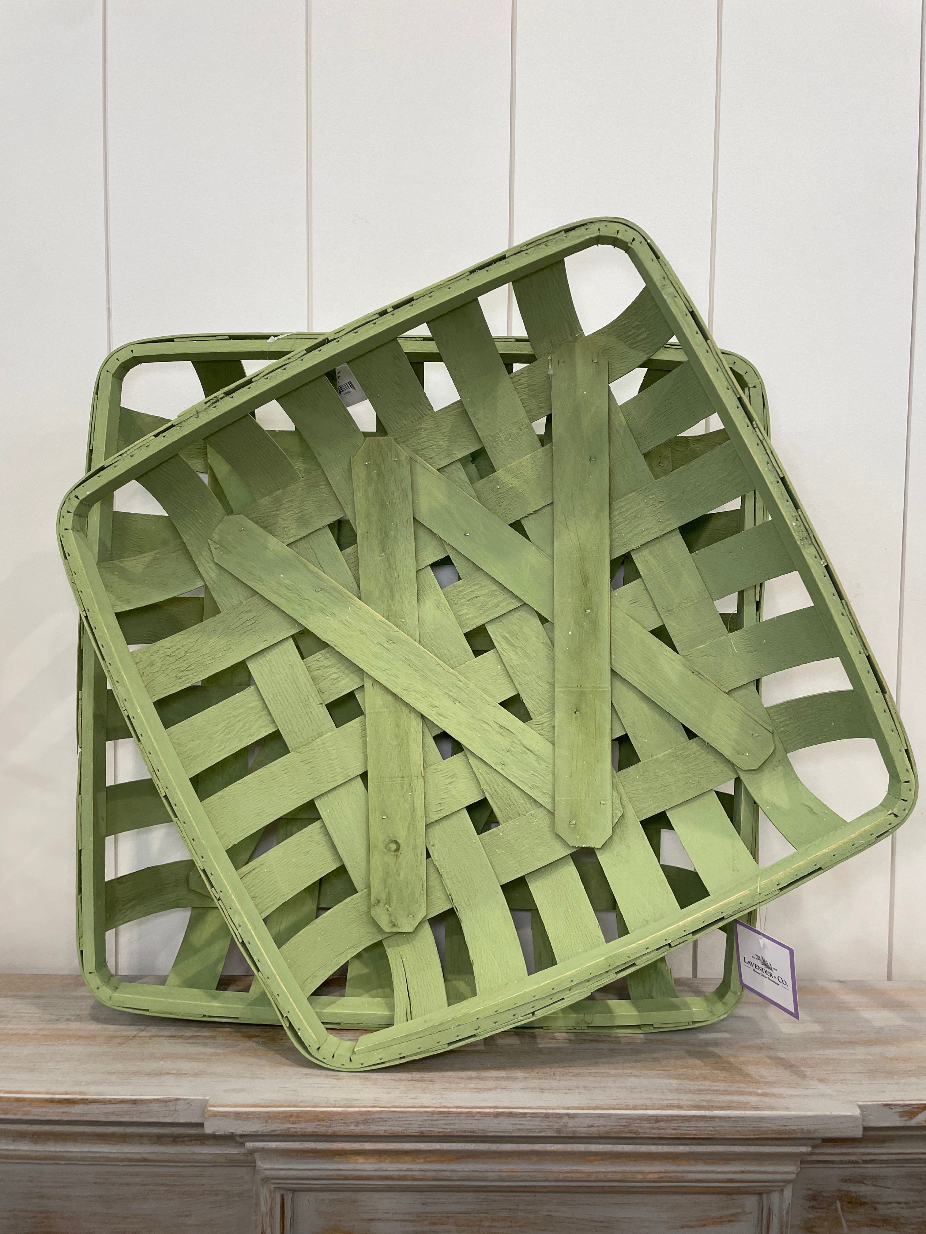 Tobacco Green Basket Set 2