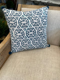 Patterned Pillow Blue