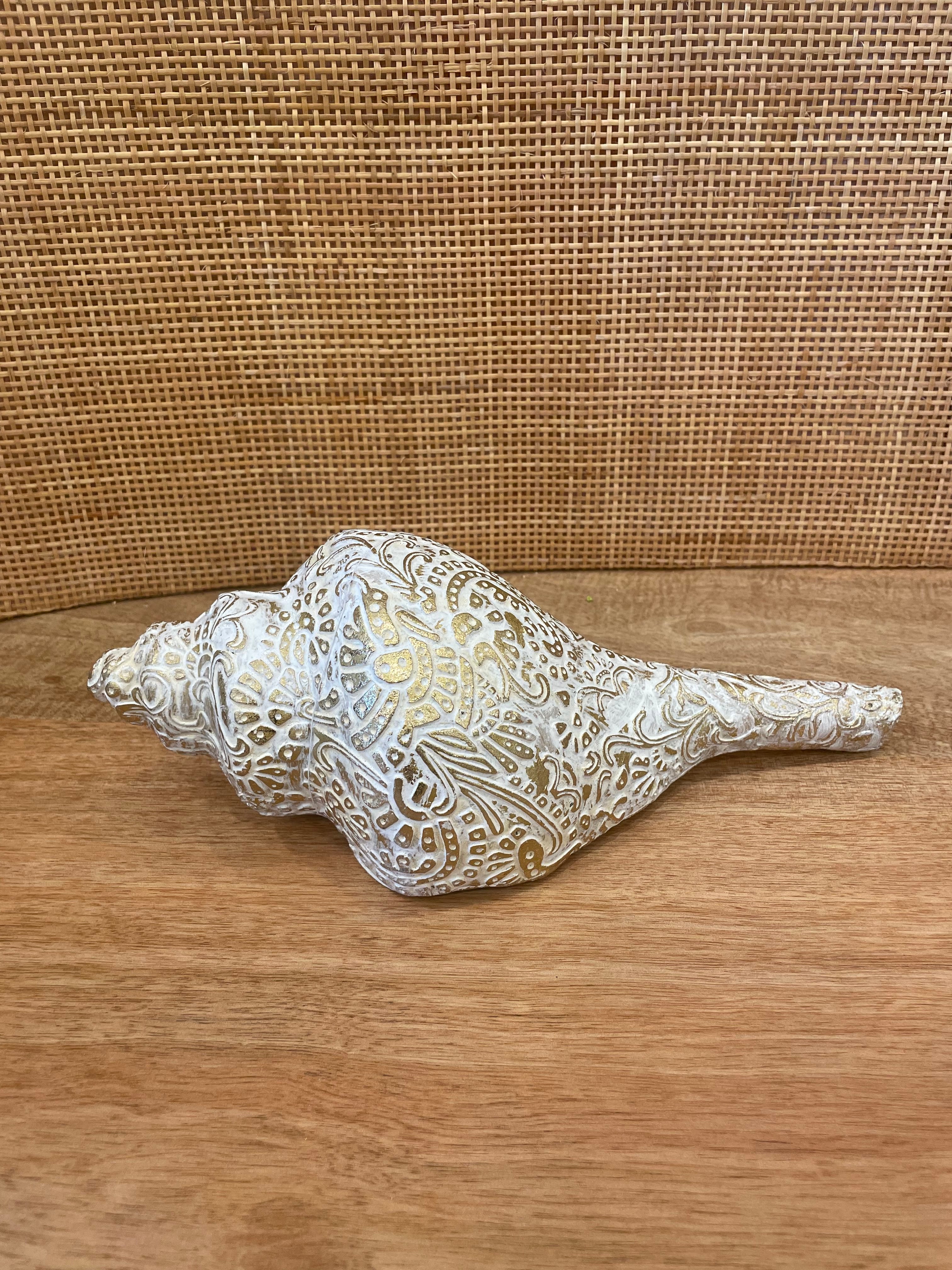 Resin Gold Leaf Conch