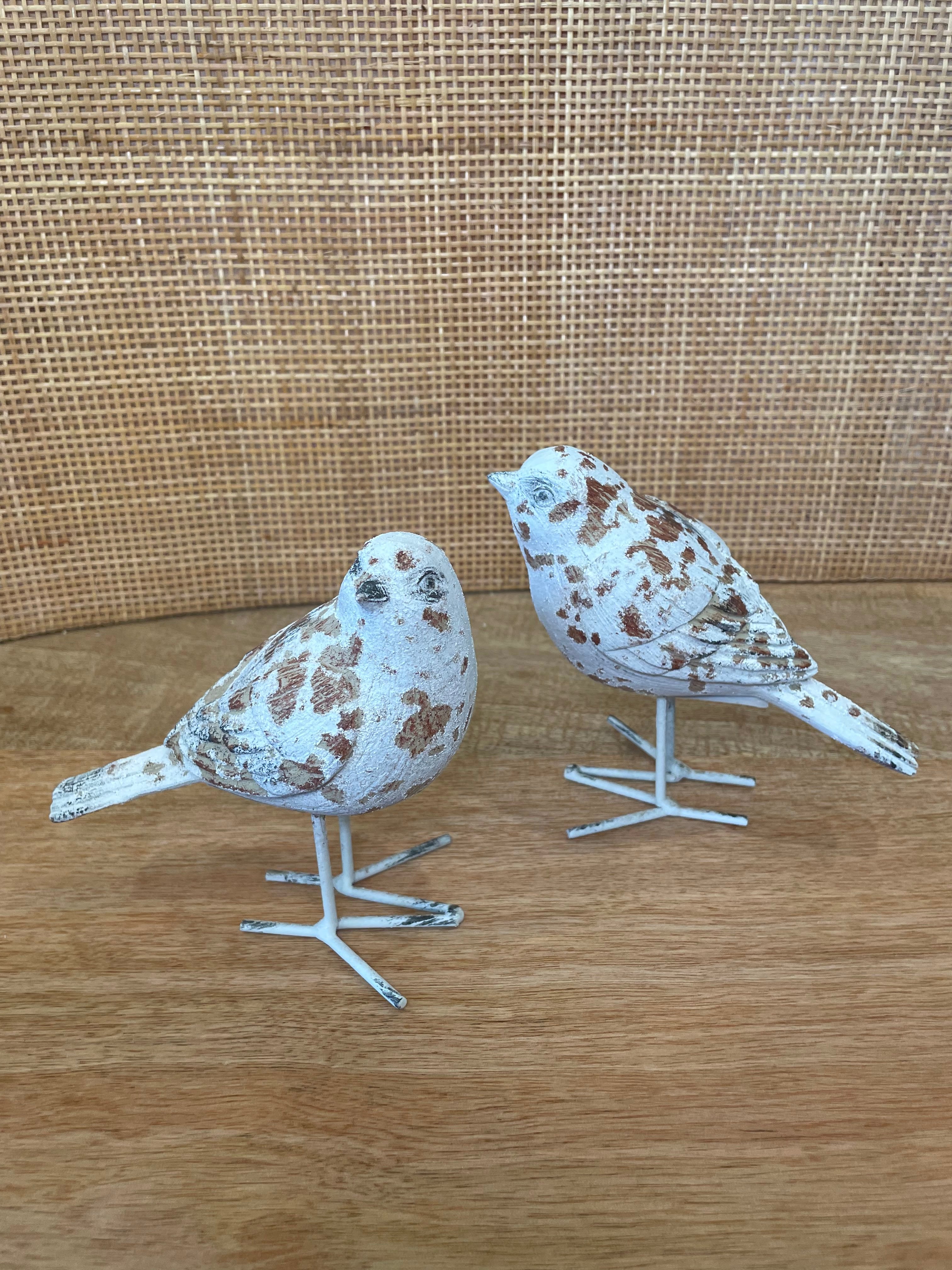 Weathered White Birds Set 2
