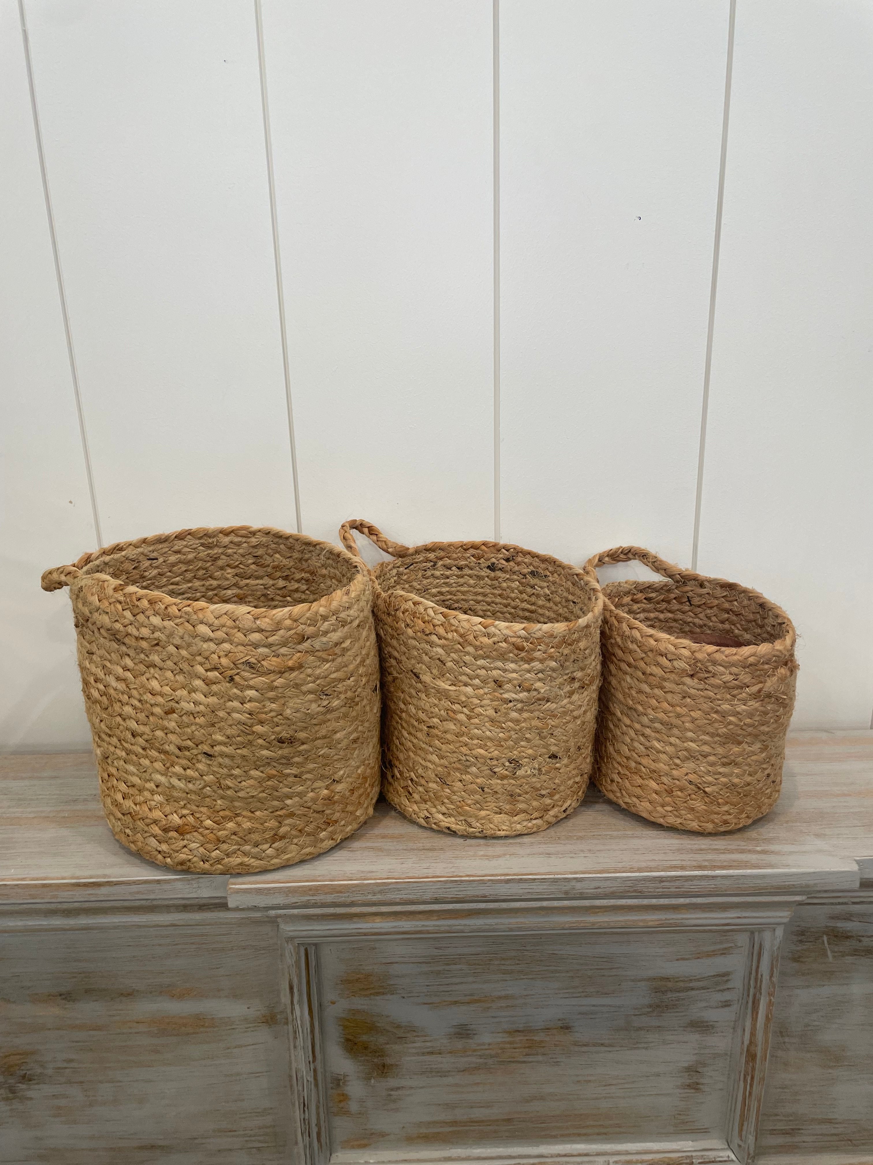 Round Braided Basket Set of 3
