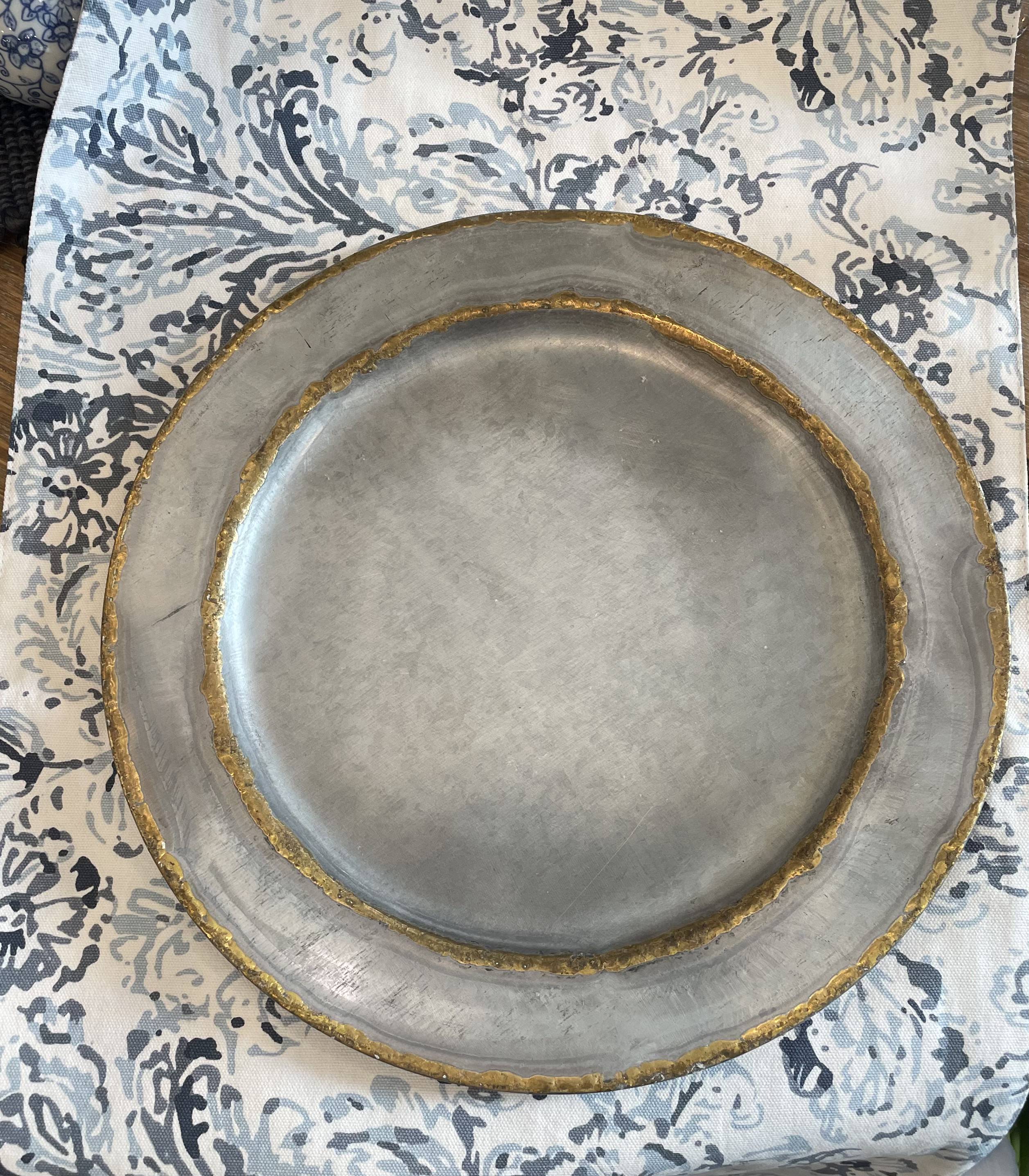 Gold and Galvanized Charger